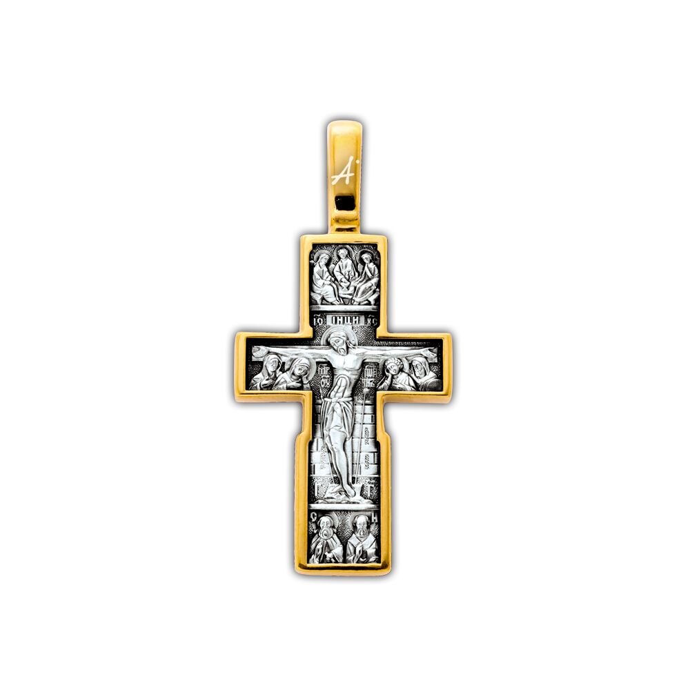 Хрест натільний Акімов 101.257 «Розп'яття з пристоячими. Стрітення Господнє »