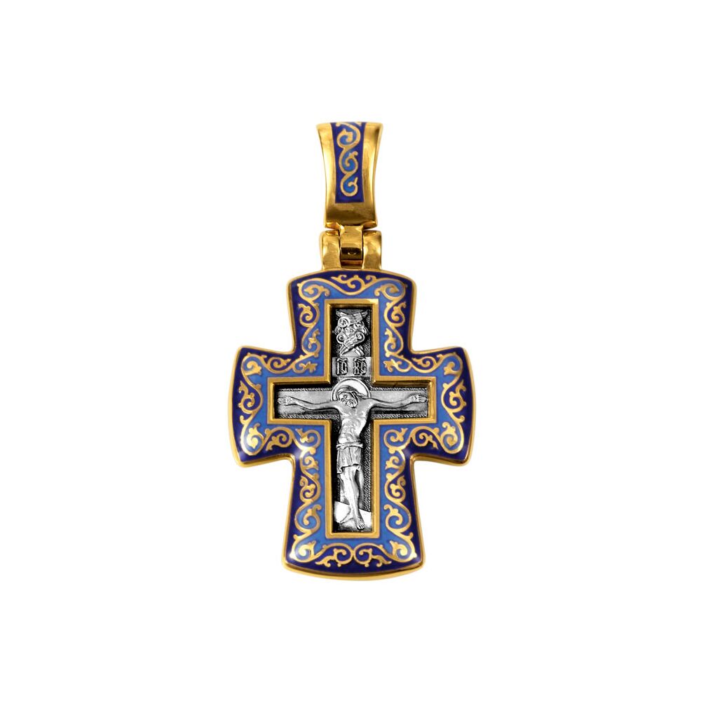 Neck Cross Akimov 103.071 «Crucifix. The Christocentric prayer»