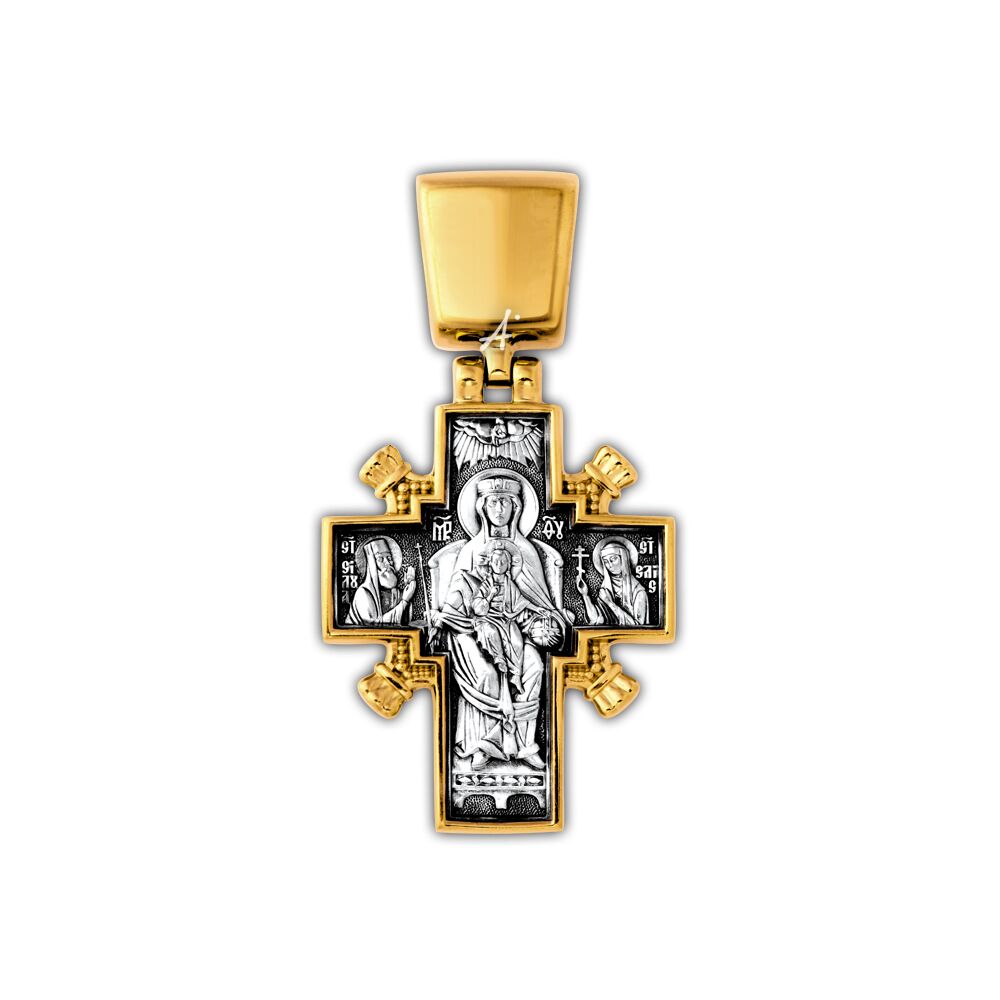 Хрест натільний Акімов 101.261 «Ісус Христос« Цар царів ». Ікона Божої Матері «Державна»