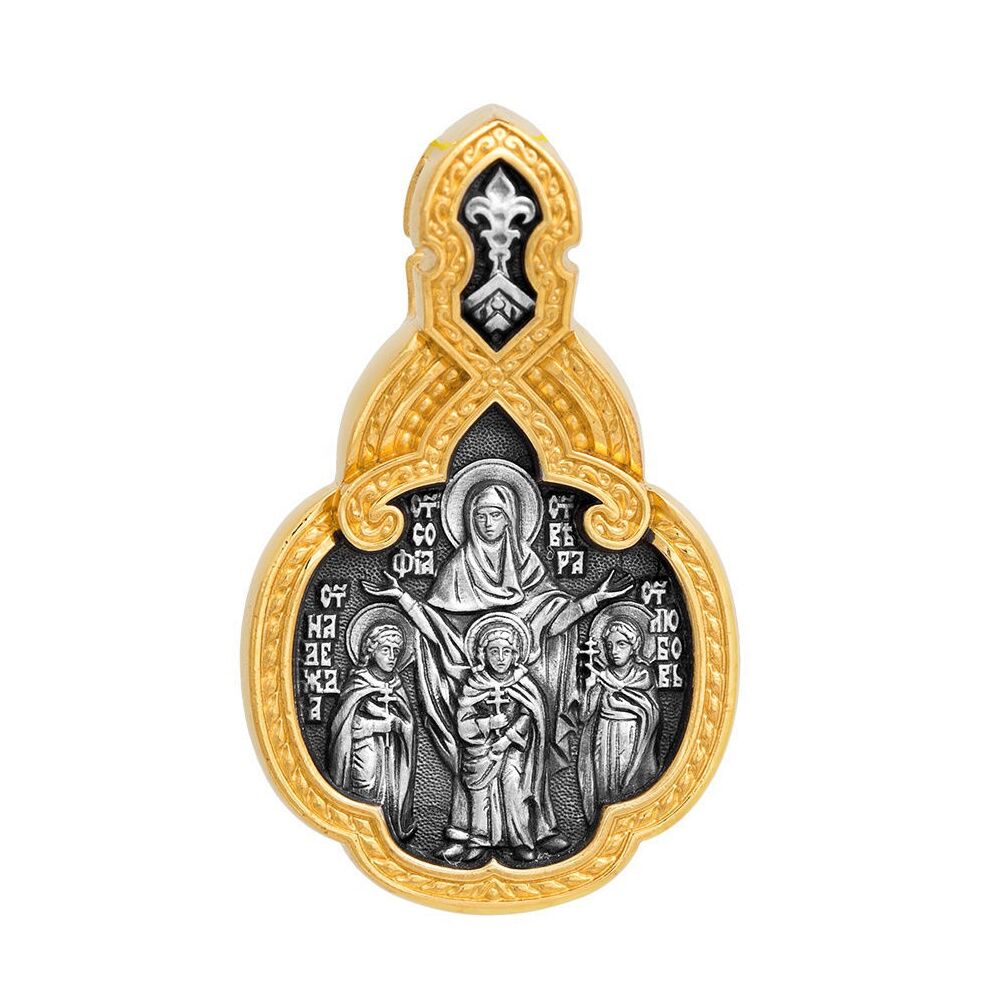 Icon Akimov 102.216 «Sts. Sophia and Her Three Daughters, Faith, Hope, and Charity (Love). A Prayer»