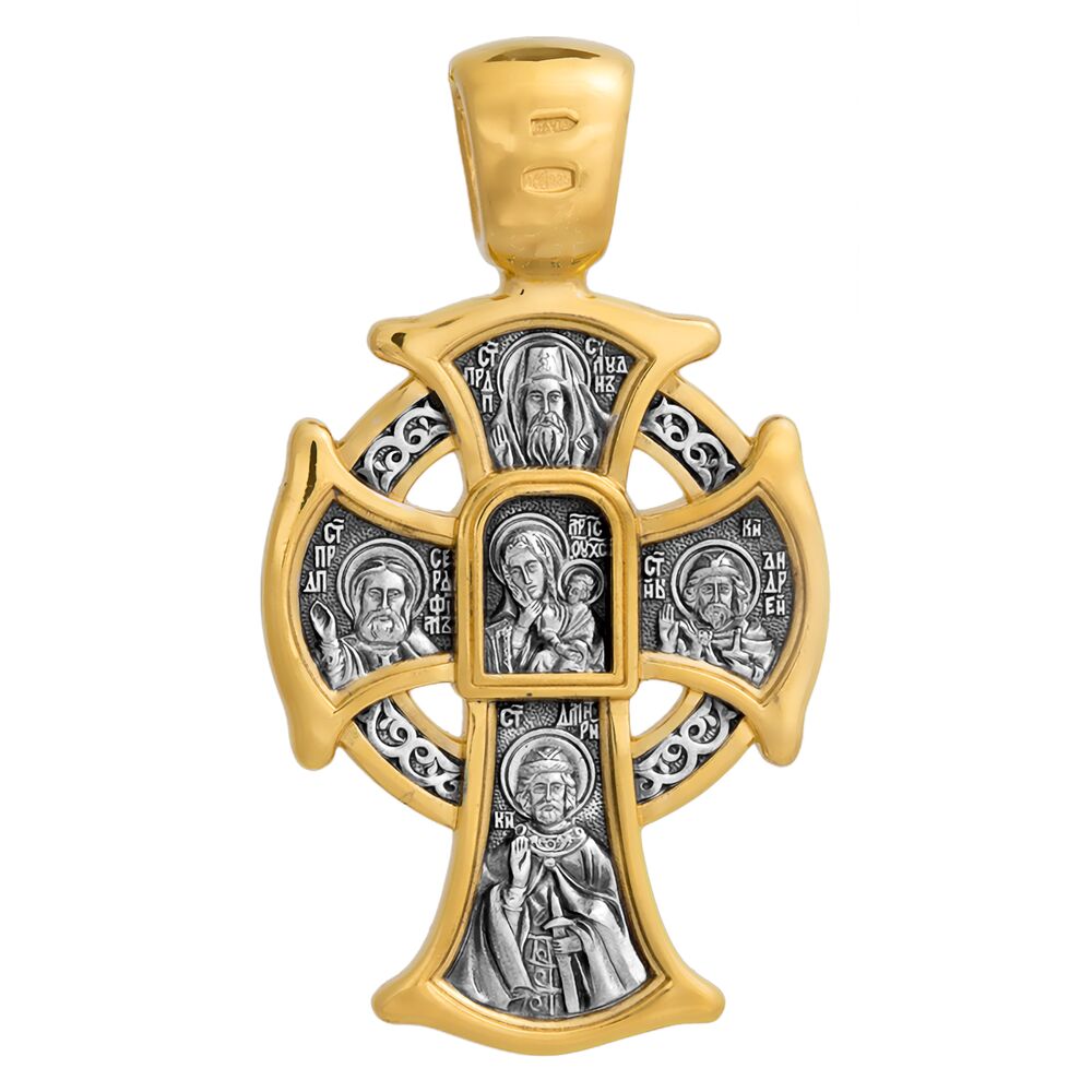 Neck Cross Akimov 101.061 «The Lord Almighty. The Mother of God Icon «Comfort and Consolation»