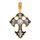 Neck Cross Akimov 101.221 «The Saviour Not-Made-by-Hands. Sts. Peter and Febronia of Murom. St. Nicholas, Bishop of Myra in Lycia»