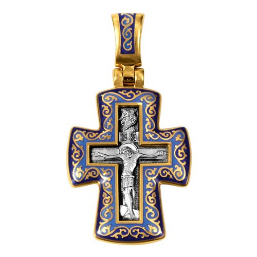 Neck Cross Akimov 103.071 «Crucifix. The Christocentric prayer»