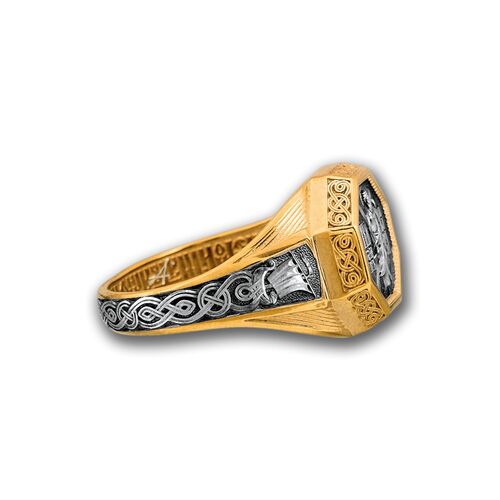 Guard Ring Akimov 108.042-P «St. Andrew, the Apostle Protókletos (the First-Called)» Gilding