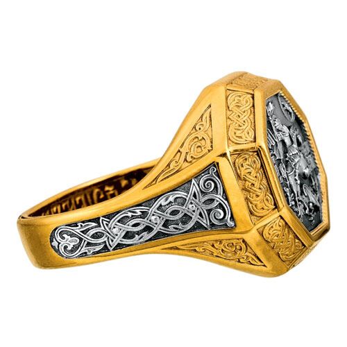 Guard Ring Akimov 108.043-P «St. George, the Great martyr» Gilding