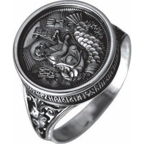 Охранное кольцо Акимов 108.041 «Святой пророк Иона» Серебро
