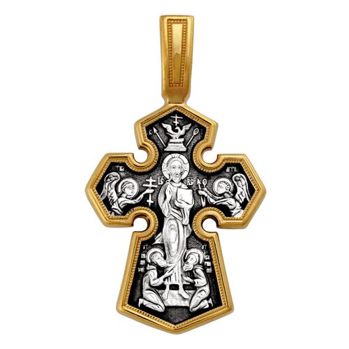 Neck Cross Akimov 101.208 The Lord Almighty. The Icon of the Mother of God «Of the Seven Lakes (Sedmiezernaya)»