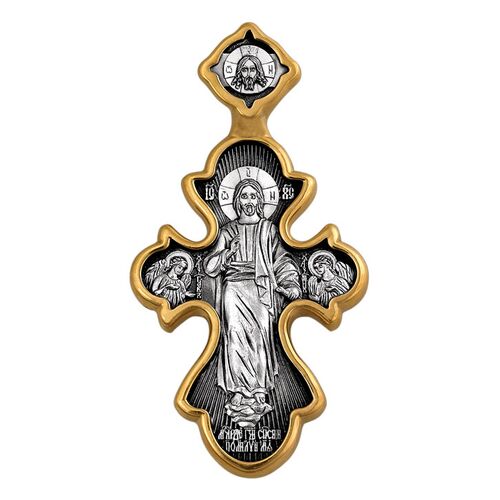 Хрест натільний Акімов 101.204 «Господь Вседержитель. Ікона Божої Матері «Троєручиця»