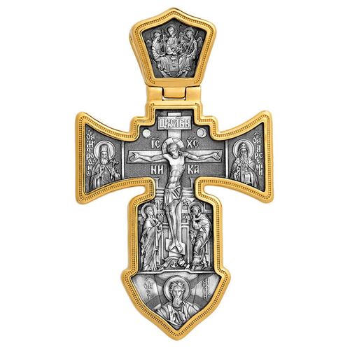 Крест нательный Акимов 101.002 «Распятие. Ангел Хранитель»