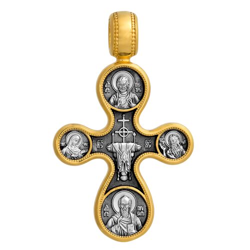 Крест нательный Акимов 101.059 «Этимасия. Восемь святых»