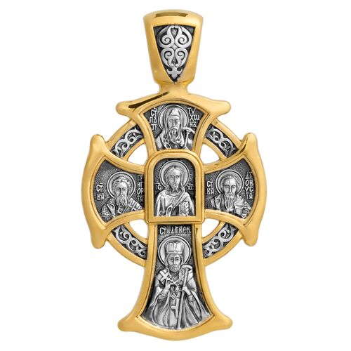 Хрест натільний Акімов 101.061 «Господь Вседержитель. Ікона Божої Матері «Відрада і втіха»